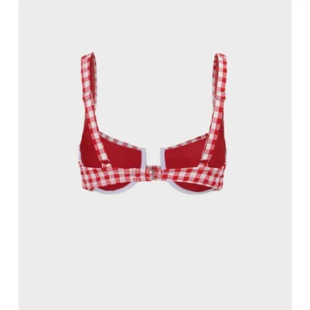 Berlook Two Piece RED White Push Up Bikini Swimsuit Size M NWT NEW W Bag